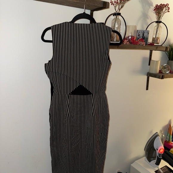 Rachel Roy Black and Off White Striped Dress - Picture 4 of 5